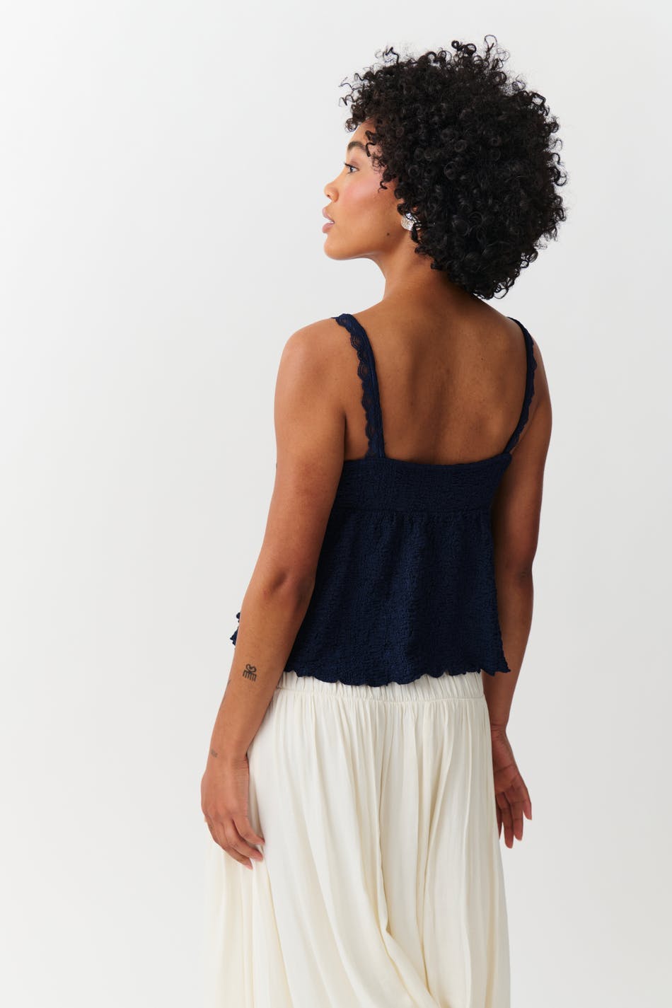 Textured singlet - Peacoat