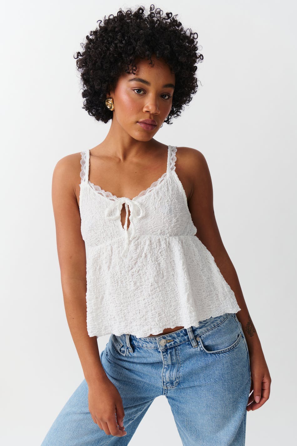 Textured singlet - Peacoat