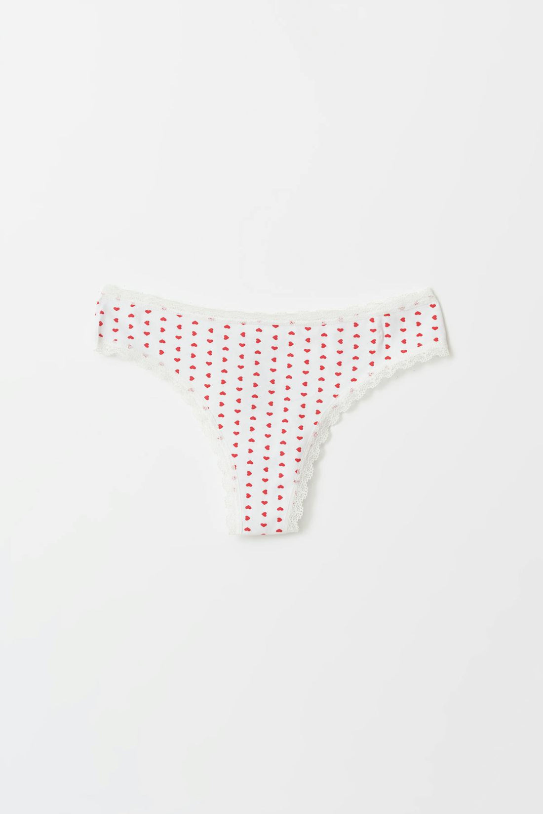 Flirty cotton thong - Heart aop