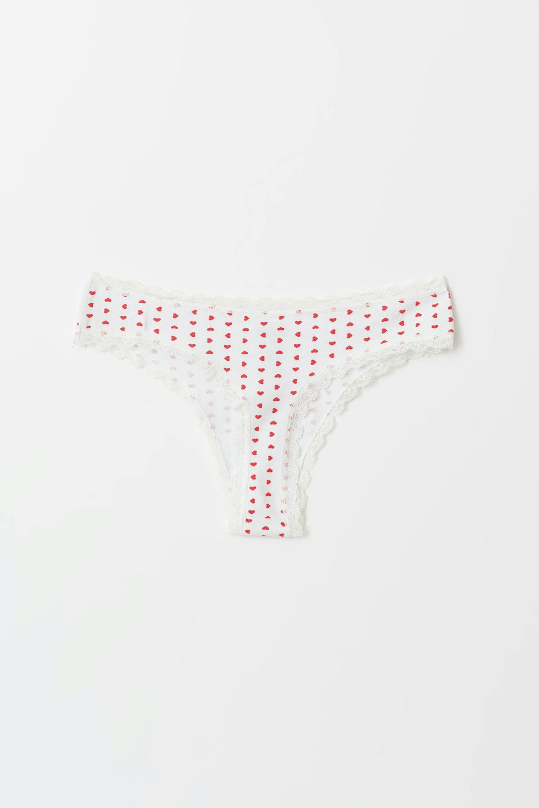 Flirty cotton thong - Heart aop