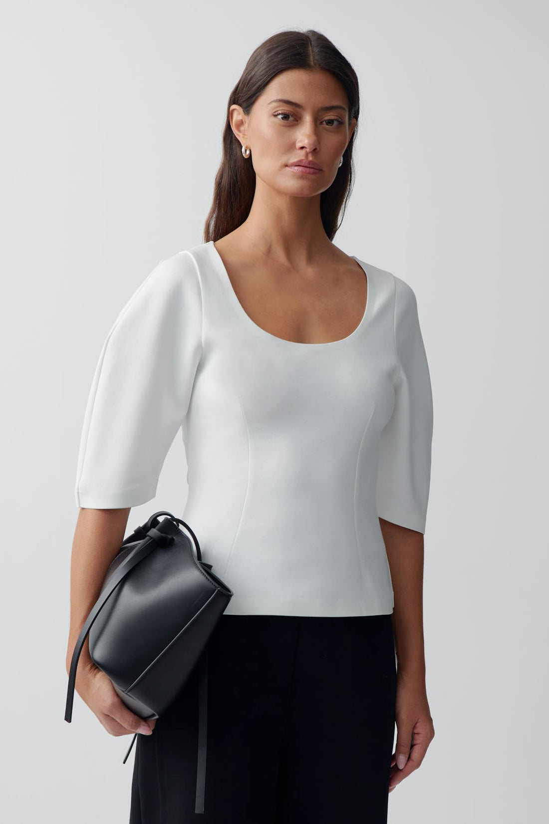 Waisted top - Blanc cassé