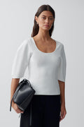 Waisted top - Blanc cassé