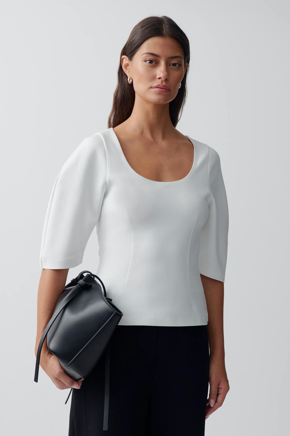 Waisted top - Blanc cassé