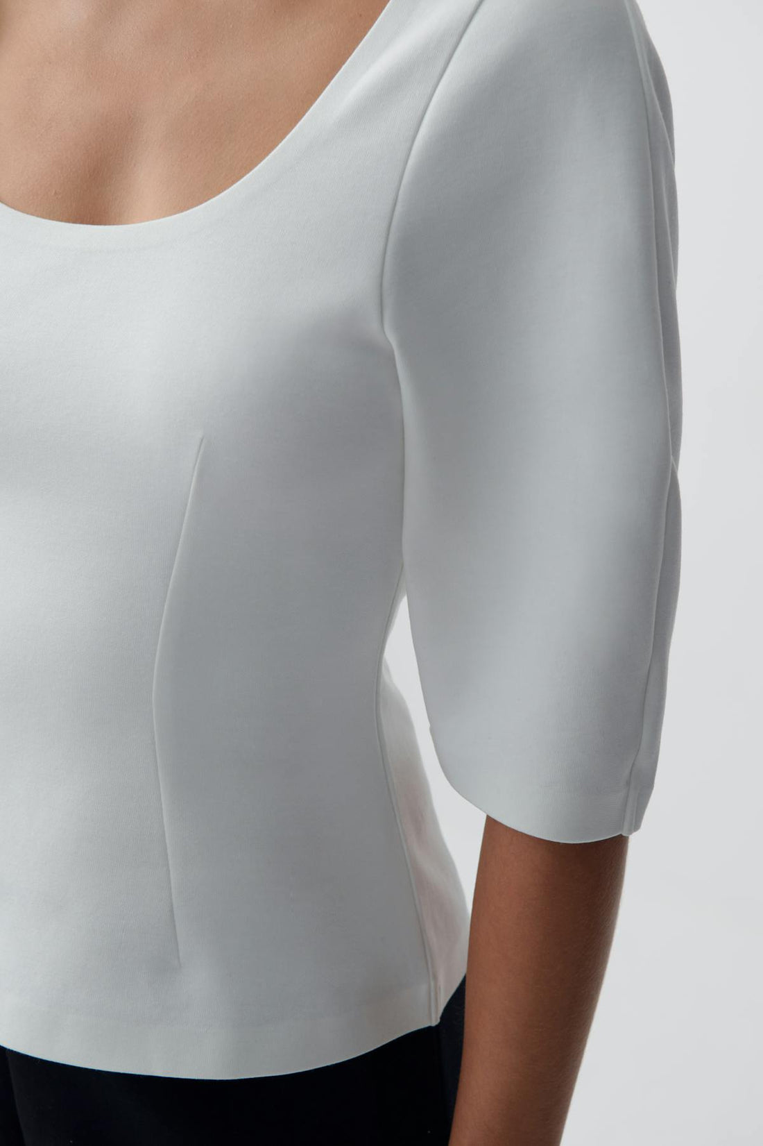 Waisted top - Blanc cassé
