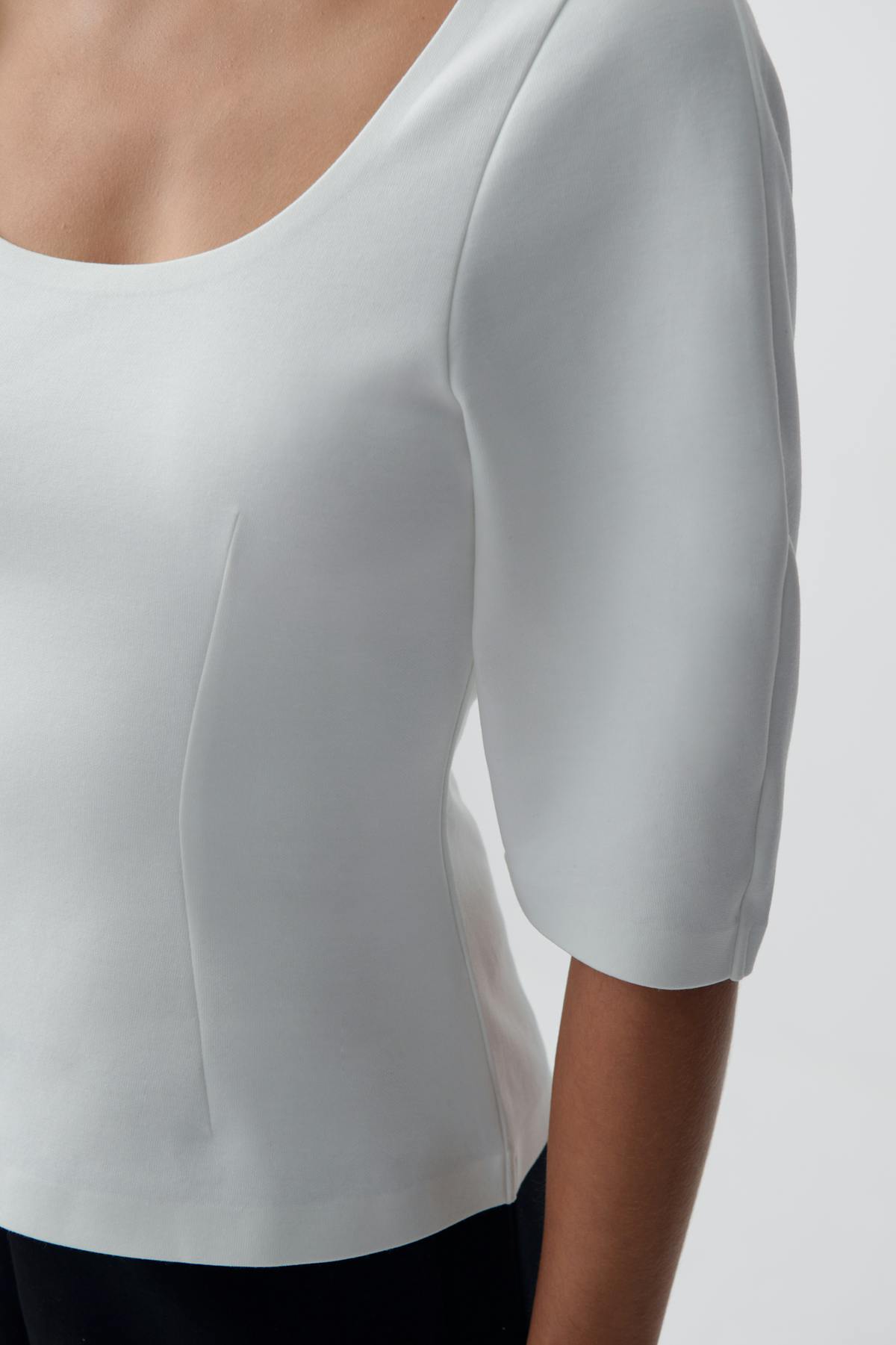 Waisted top - Blanc cassé