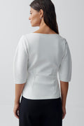 Waisted top - Blanc cassé