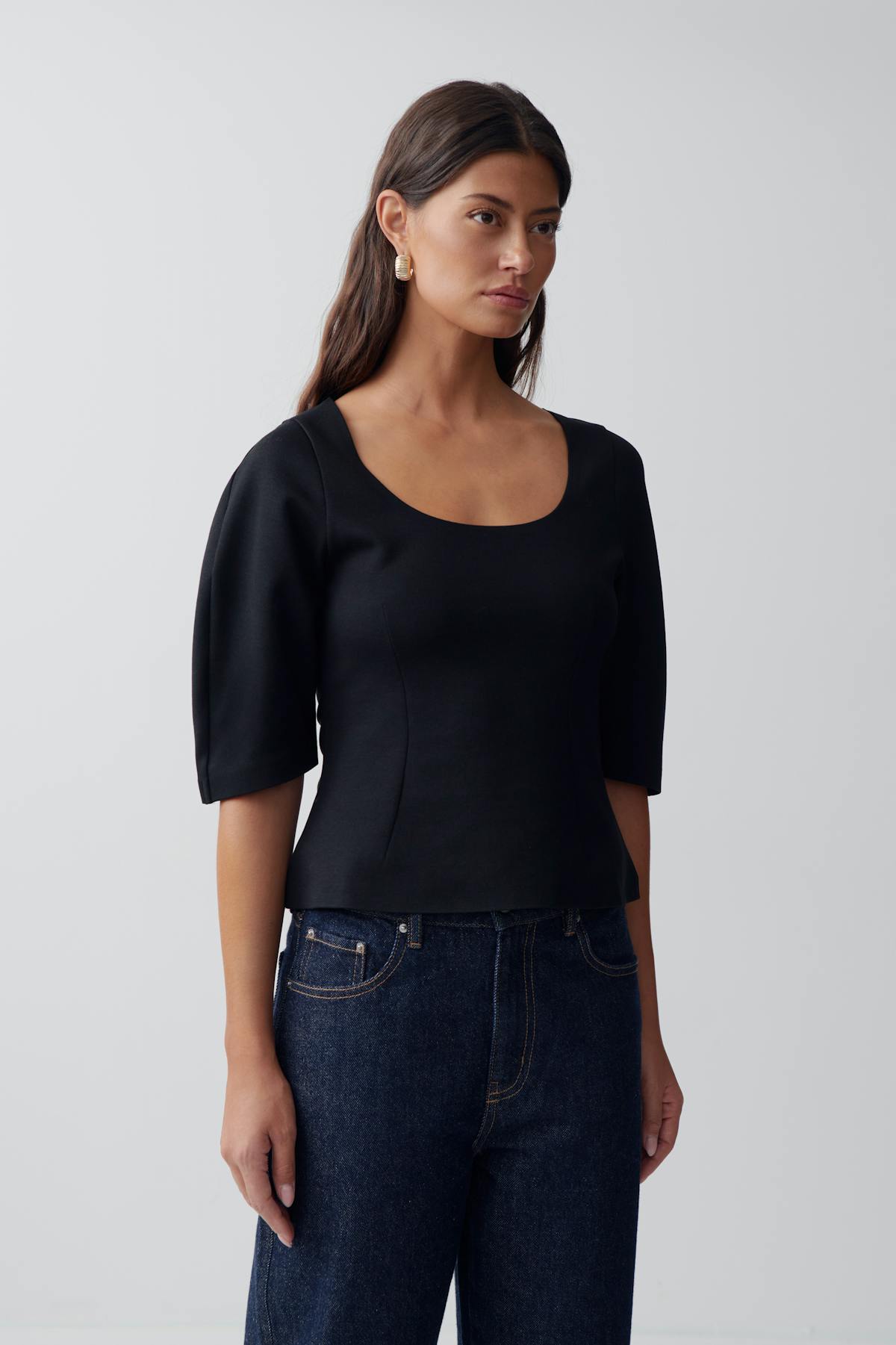 Waisted top - Blanc cassé