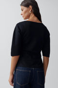 Waisted top - Noir