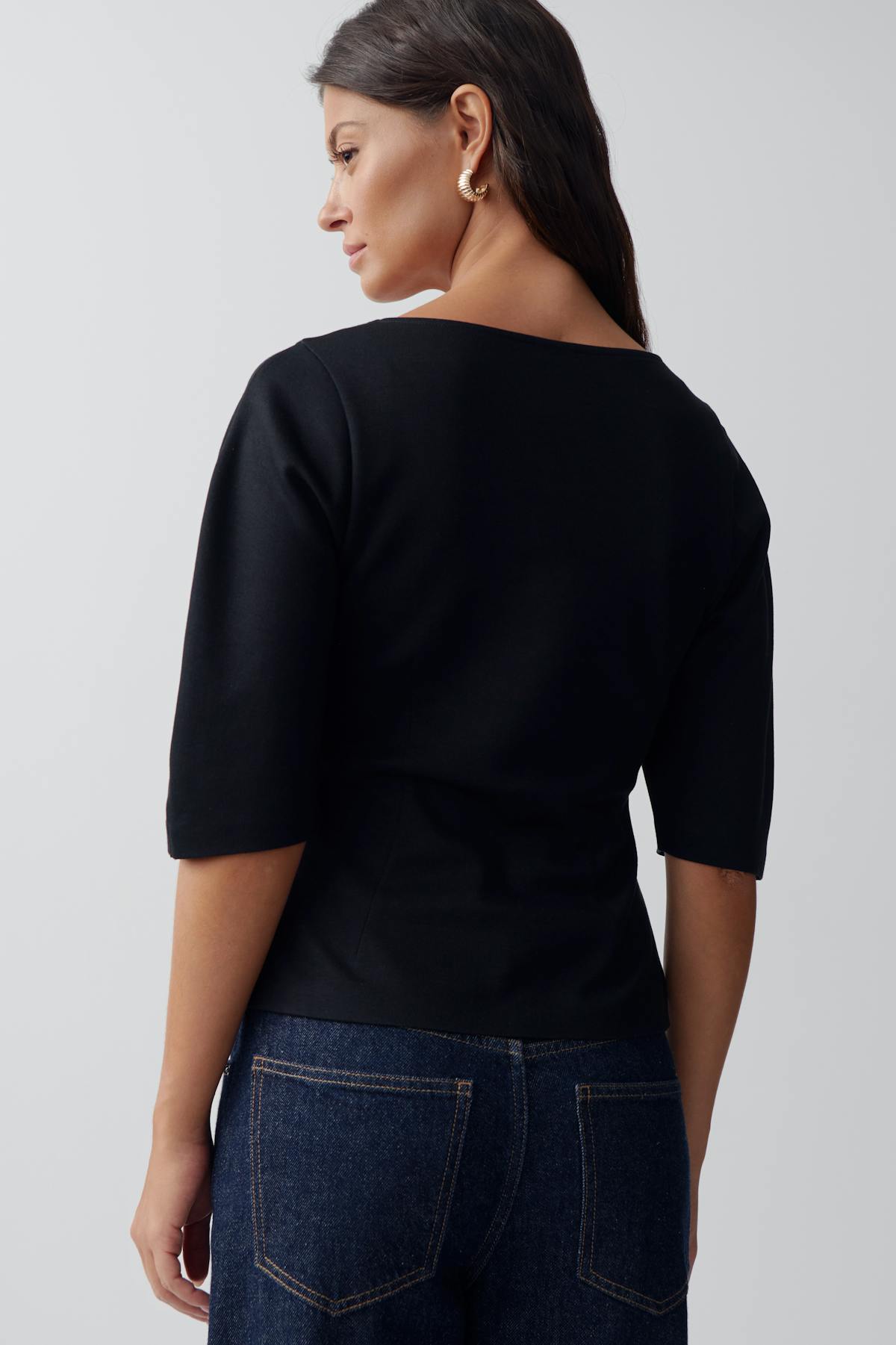 Waisted top - Noir