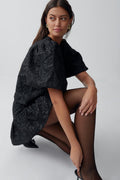 brocade mini skirt - Noir