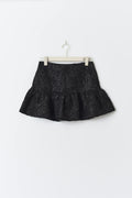 brocade mini skirt - Noir