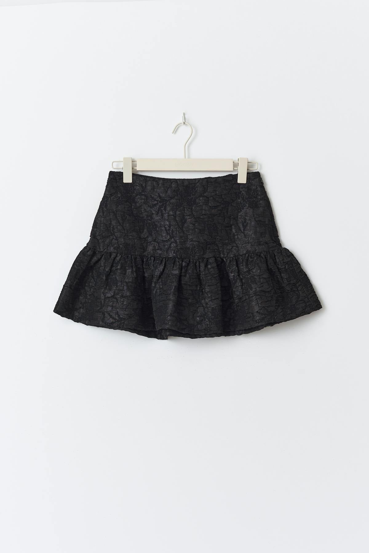 brocade mini skirt - Noir