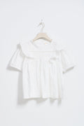 y puffsleeve lace top - Blanc