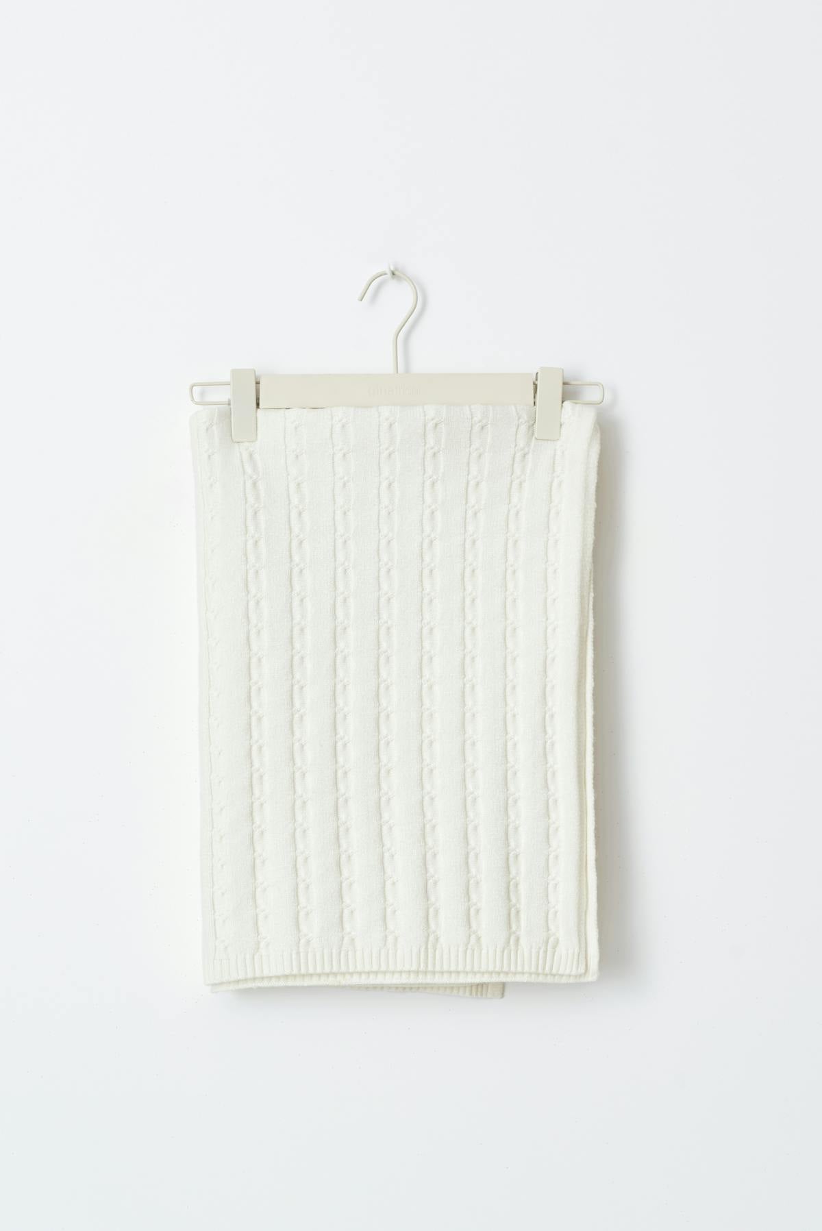 soft knitted cable scarf