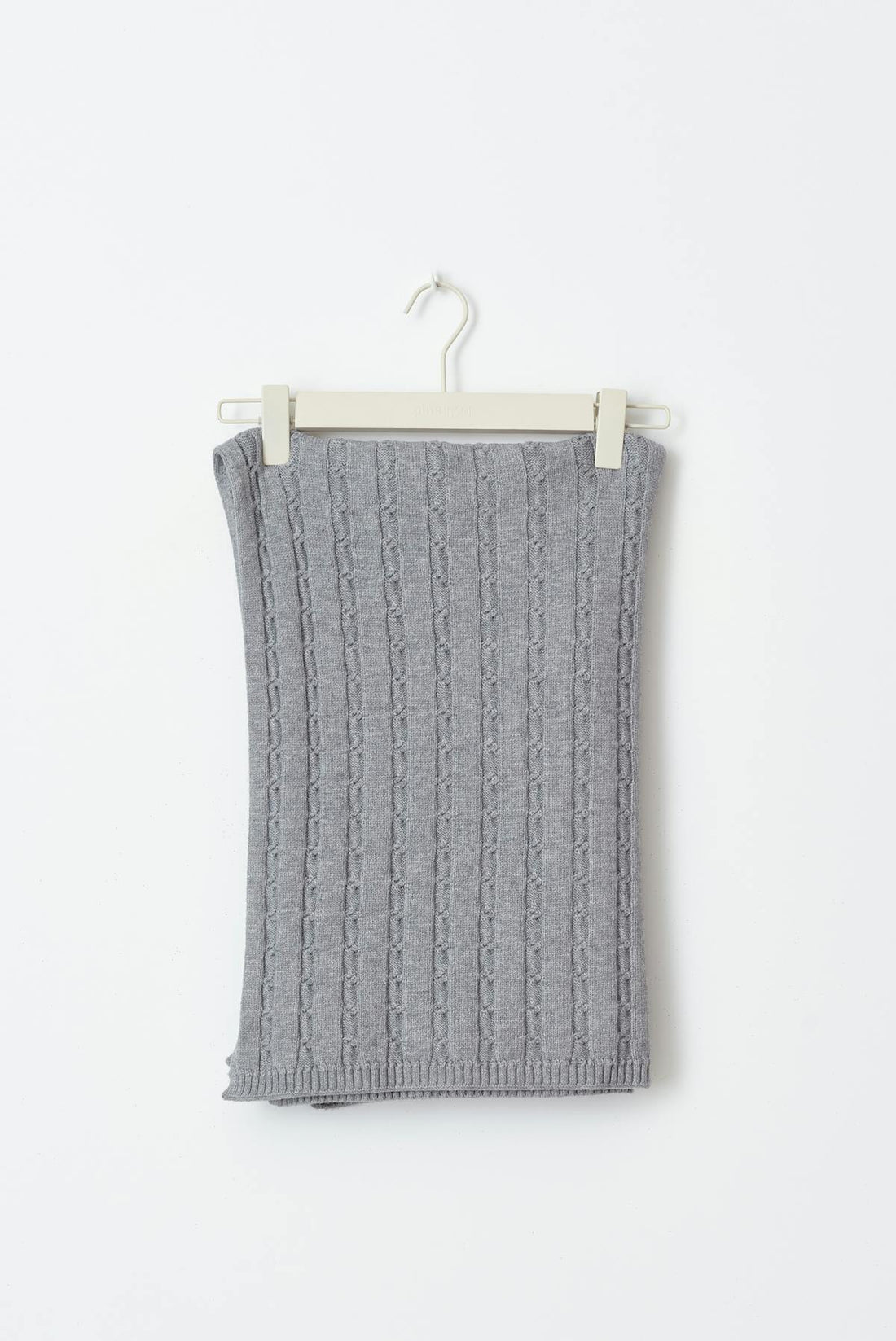 soft knitted cable scarf - Greymelange