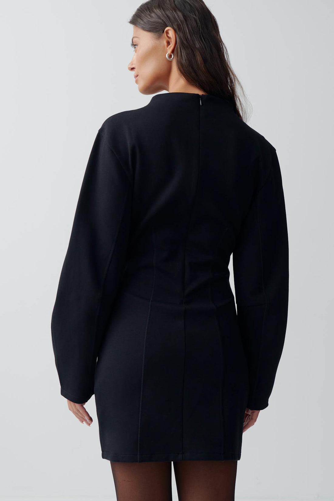 Funnel neck dress - Noir