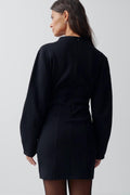 Funnel neck dress - Noir
