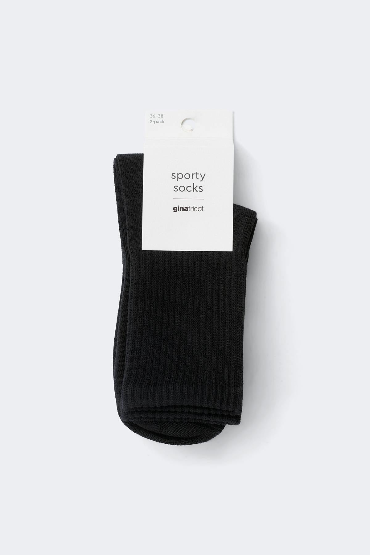 2-pack sporty socks - Noir