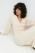 knitted button down dress - Whitecap gray