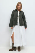 Waxed effect jacket - Offblack