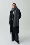 soft knitted scarf - Noir
