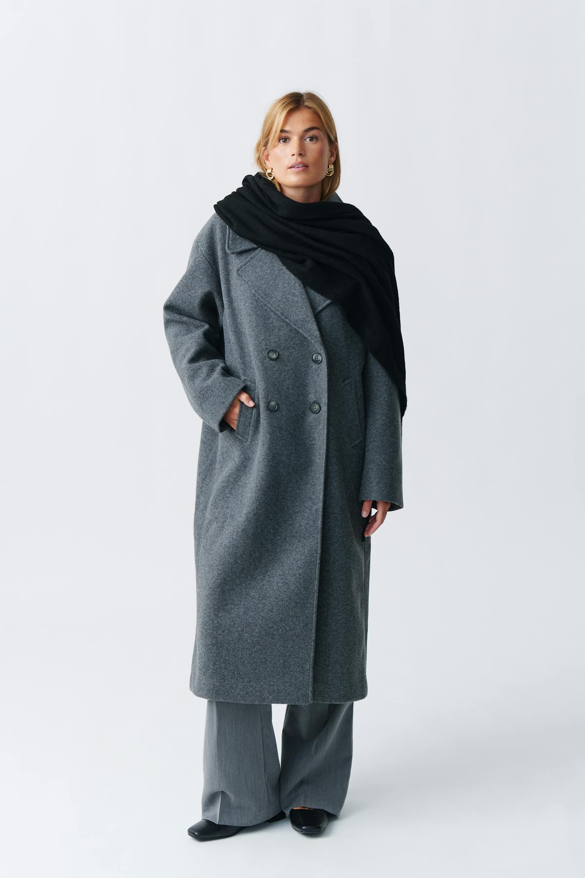 soft knitted scarf - Marron clair