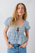 Tie front top - Noir