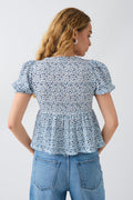 Tie front top - Noir