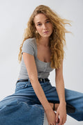 Button down top - Greymelange
