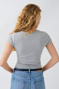 Button down top - Greymelange
