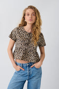 peplum tie blouse - Blanc
