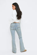 Y2k low bootcut jeans - Bleu foncé