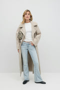 Y2k low bootcut jeans - Gris clair