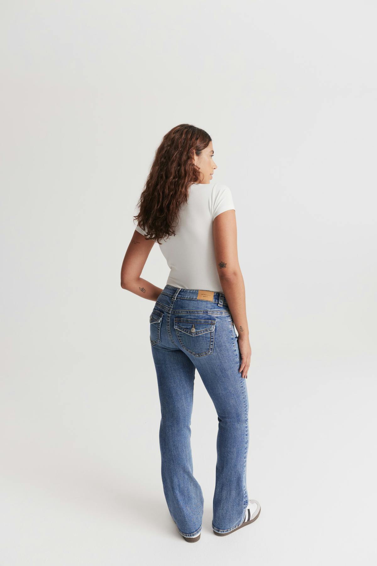 Y2k low bootcut jeans - Gris