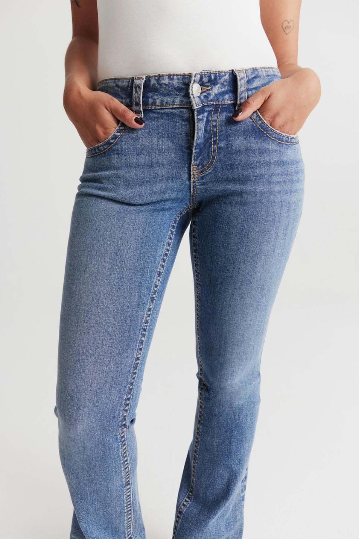 Y2k low bootcut jeans - Gris