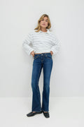 Y2k low bootcut jeans - Gris clair