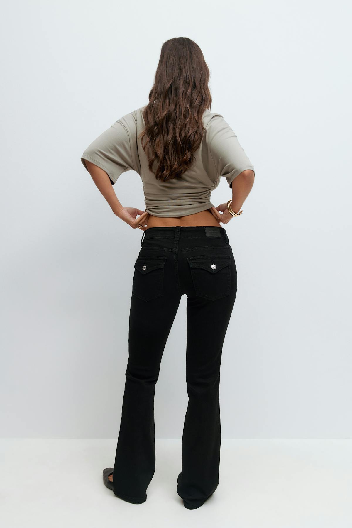 Y2k low bootcut jeans - Mid blue
