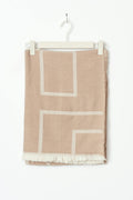 big jaquard soft scarf - Beige