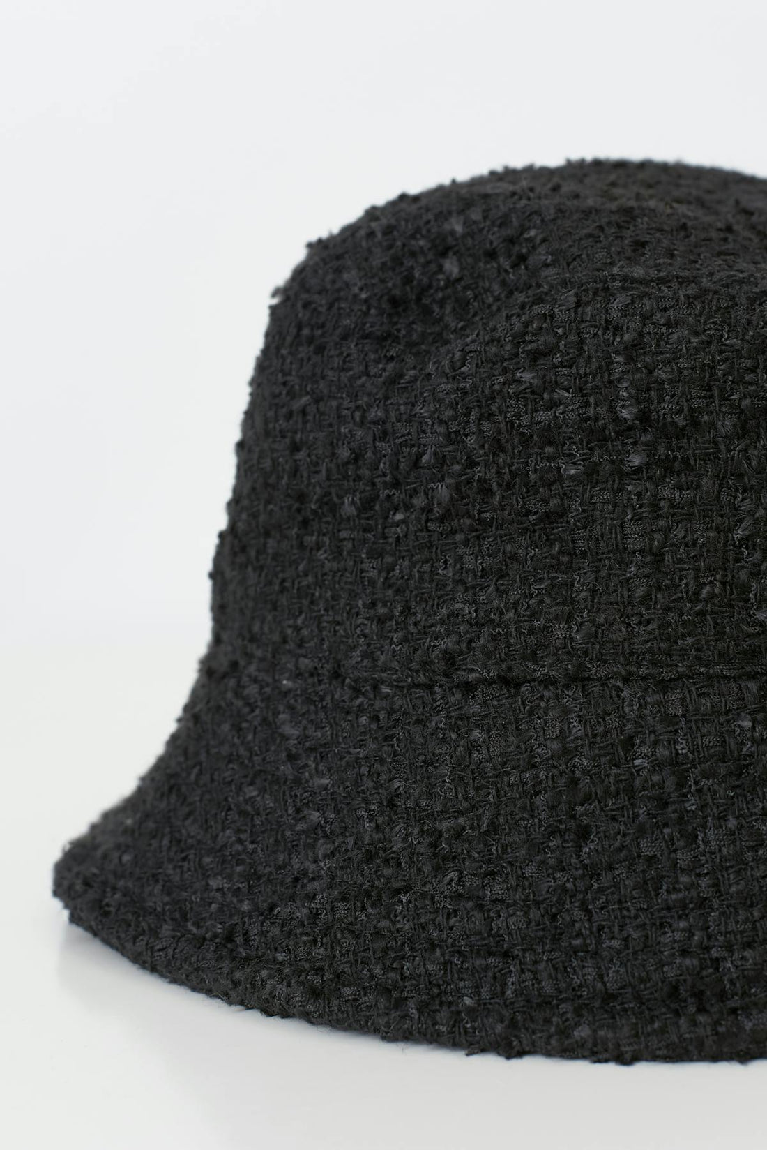 tweed bucket hat - Noir