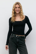 Button rib top - Blanc cassé
