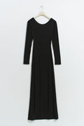 Soft touch open back dress - Noir