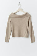 off shoulder top - Beige mel