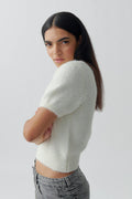 knitted top - Pale lilac