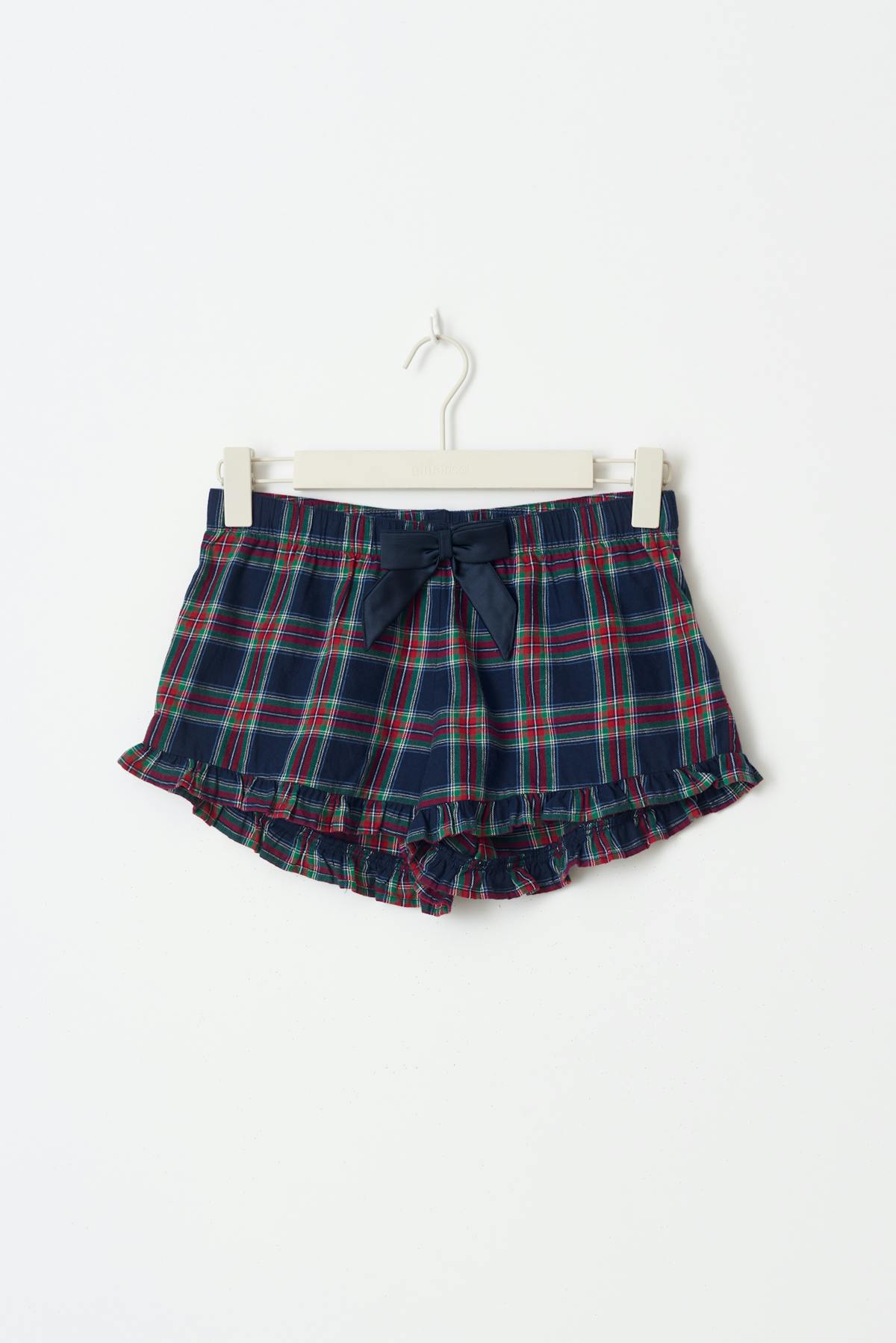 flannel pj shorts - Red/blue/check