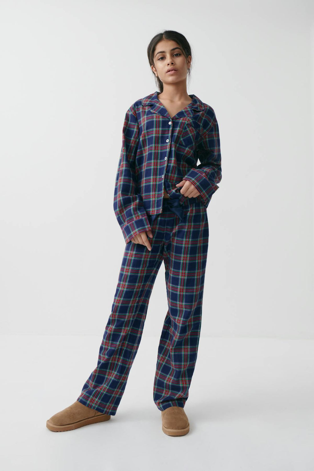 y flannel pj pants - Red/blue/check