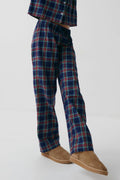 y flannel pj pants - Red/blue/check