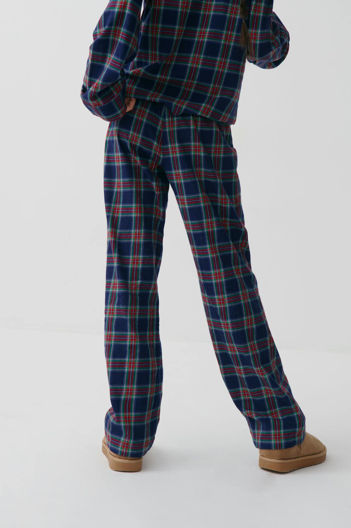 y flannel pj pants - Red/blue/check