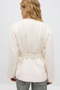 Belted short coat - Noir