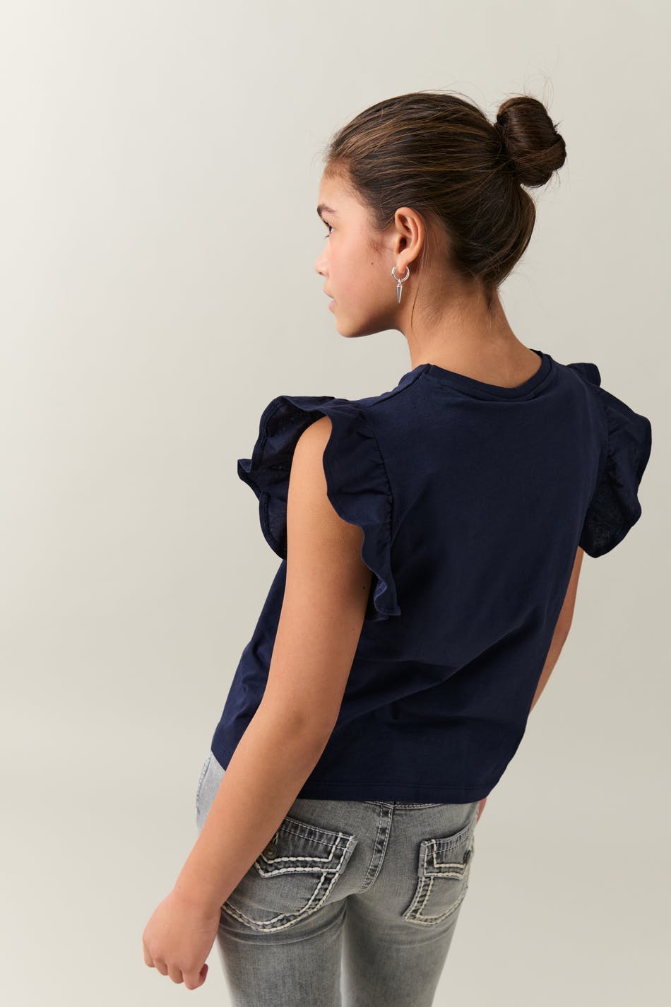 Y flounce tee - Bleu marine