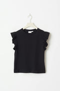 Y flounce tee - Noir
